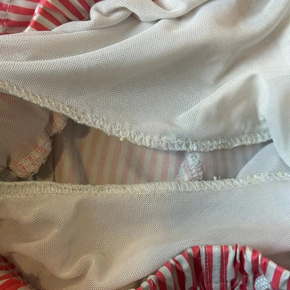 Maamgic Red White Candy Stripe Swim Trunks Shorts Boys 7